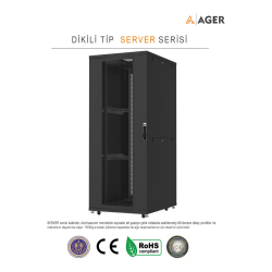 Ager Server Serisi 45U W=800Mm D=1000Mm 19''  Dikili Tip Kabinet 
