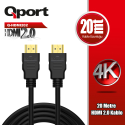 Qport 20M Hdmi 2.0 Versi̇yon 4K 60Hz Kablo (Q-Hdmi202)