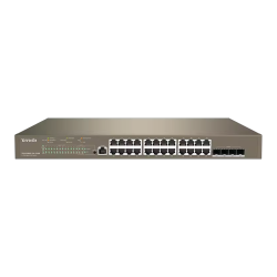 Tenda Teg5328Xp-24-410W 24Ge Poe Port (370W), 4X10G Sfp+ L3 Y&Ouml;Netilebilir Switch