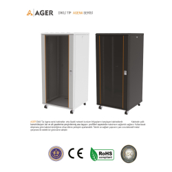 Ager Agena 20U W=600Mm D=600Mm 19''  Dikili Tip Kabinet 