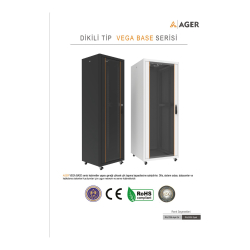 Ager Vega Base 20U W=600Mm D=600Mm 19''  Dikili Tip Kabinet 