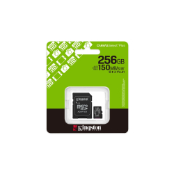 Kingston 256Gb Canvas Select Plus Gen3 Microsdxc Uhs-I 150Mb/S Cl10 Card + Adapt